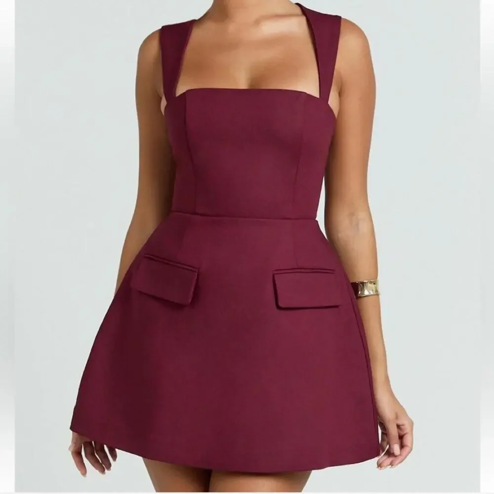 Showpo Garrett Mini Dress in Wine